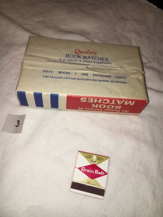 Grain Belt Beer Vintage Box of 50 Matchbooks 3