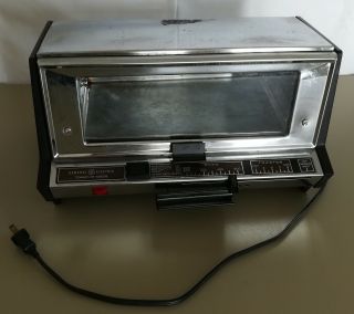 Vintage Ge General Electric 60s Deluxe Toast R Oven Ai2t93b Chrome