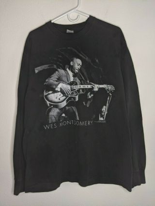 Vintage 90s Wes Montgomery Photo Lee Tanner T Shirt Single Stitch Xl Long Sleeve