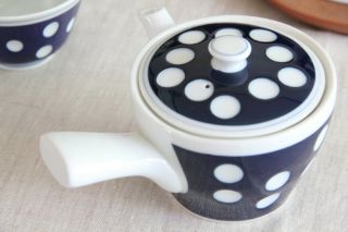 Kyusu Arita Yaki Ware Japanese Tea Pot Kettle Ceramic Tea Strainer Dot 400ml
