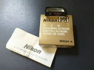 Nikon Focusing Screen Type E With Red Dot For Nikon F3 Camera Vintage