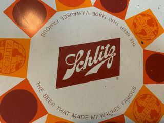 Vintage 1968 Schlitz Beer Serving Tray - Jos.  Schlitz Brewing Co.