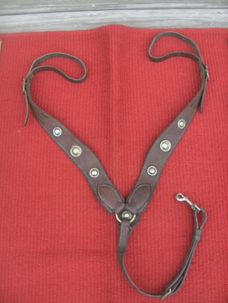 Western Vintage Breast Collar With Silver
