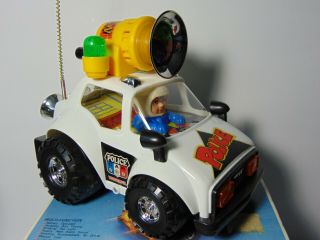 Vtg 1980s BATTERY OPERATED PATROL CAR SPACE TOY BY CHENG CHING TOYS BOX 3