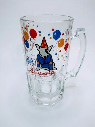 Vintage Spuds Mackenzie Beer Glass Mug Stein Budweiser Bud Light 1987 Party