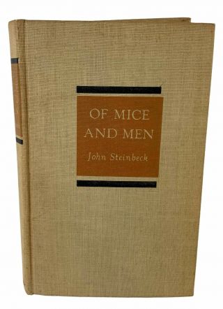 Vintage 1937 Hard Cover Book Of Mice And Men By John Steinbeck Rare 1st Edition