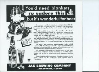 Jax Beer (fl) Newspaper Ad Proof (mid 1940 