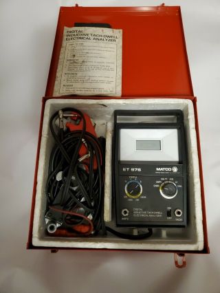 Vintage Matco Et976 Digital Inductive Electrical Analyzer In Metal Box