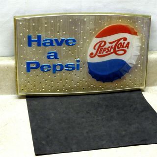 Vintage Advertising Pepsi Display Rack Header Sign,  Soda Pop