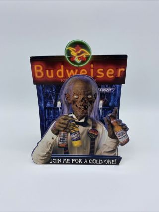 Vintage Tales From The Crypt Budweiser Table Promo Ad Rare Cardboard Cut Out