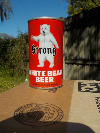 White Bear Strong By Walter Flat Top Old Beer Can