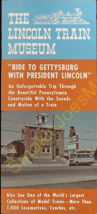 Vintage Travel Brochure The Lincoln Train Museum Ride To Gettysburg Model Train