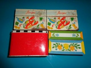4 (3 Are Vintage) Recipe Card Boxes Full Of Handwritten,  Typed,  Clipped Recipes