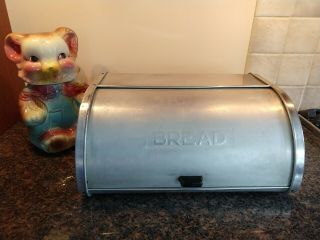 Kromex Slide Open Bread Box 15.  5 " - Vintage Chrome/aluminum Mid Century Modern