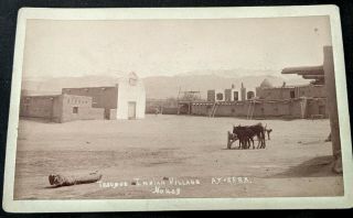 Vintage 1880s Southwest Us Pueblo Indians Native Americans Mounted Photo 1 Bb