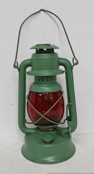 Embury Little Supreme No.  150 Red E Globe Green Kerosene Railroad Lantern