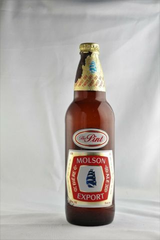 Molson Export Ale The Pint Beer Bottle With Cap And Foil 625ml