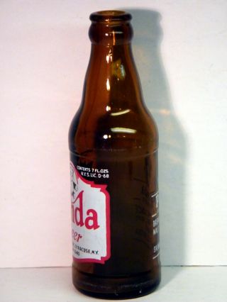 Painted Label Vintage 7 oz.  PANDA BEER Bottle ACL,  Syracuse,  NY I.  R.  T.  P. 2