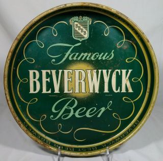 Old Beverwyck Beer Tin Serving Tray Beverwyck Breweries Inc.  Albany York Ny