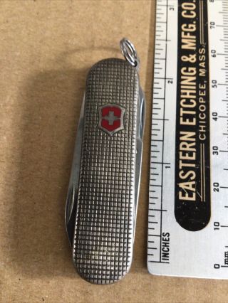 Vintage Victorinox Sterling Silver Barleycorn Swiss Pocket Knife