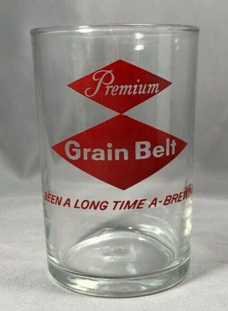 Early Premium Grain Belt Beer Been A Long Time A - Brewing Glass Vintage Diamond