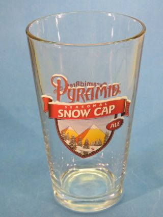Beer Pint Glass: Pyramid Brewing Co Snow Cap Holiday Ale Washington & Oregon