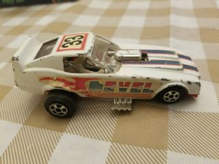 Vintage 1976 Ideal Toys Evel Knievel Precision Miniatures Die Cast Funny Car