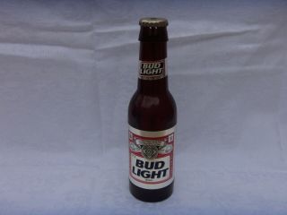 Older Budweiser - Bud Light Figural Bottle Lighter 7.  75 " Tall