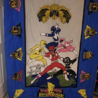 Vintage 1994 Sabans Mighty Morphin Power Rangers Comforter Blanket Twin