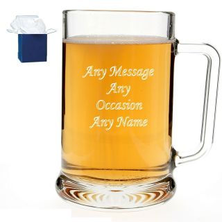Personalised Engraved Pint Beer Glass Tankard Wedding Usher Father Of Bride Gift