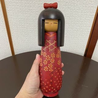 Japanese Japan Sosaku Kokeshi Doll Kazuo Takamizawa 9.  44 Inches 24 Cm Kimono