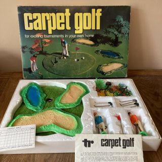 Vintage Carpet Golf Game Toy Collectable Rare And Instructions Turner