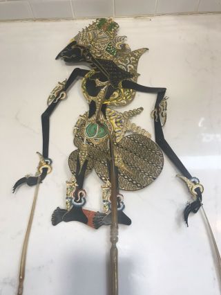 Stunning Vintage Antique Indonesia Bali Theater Shadow Puppet 27 