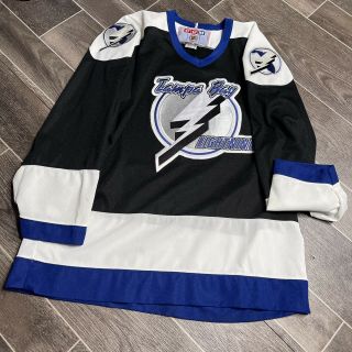Vintage 90s Men’s Ccm Tampa Bay Lightning Hockey Jersey Size Large