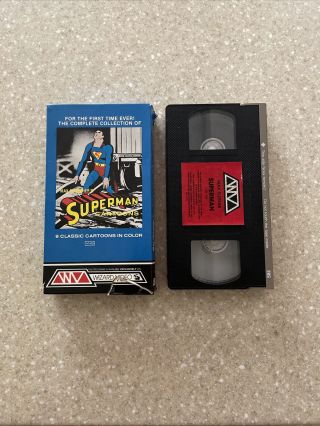 Superman Cartoons 1981 Wizard Video - Very Rare Wizard Release Htf Vintage Oop