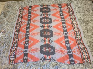 Vintage Native American Style Camp Blanket In Very Rough.