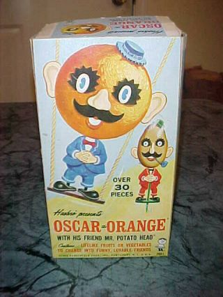 Vtg 1966 Hasbro 2051 Oscar The Orange With His Friend Mr.  Potato Head W/ Box
