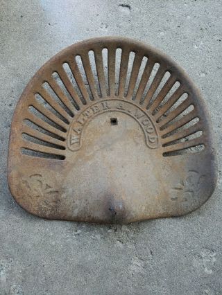 Vintage Walter A.  Wood Cast Iron Hoosick Falls,  Ny,  Usa Tractor Seat