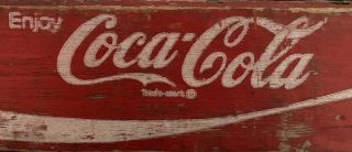 Vintage Red Pop Coca Cola Coke Wood Wooden Case Carrying Crate Soda Bottle