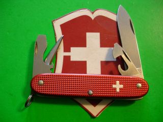 Ntsa Swiss Army Victorinox 93mm Red Alox Pioneer Pocket Knife