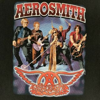 Vintage 2001 Aerosmith/fuel “just Push Play” Tour Concert Band T Shirt Size L