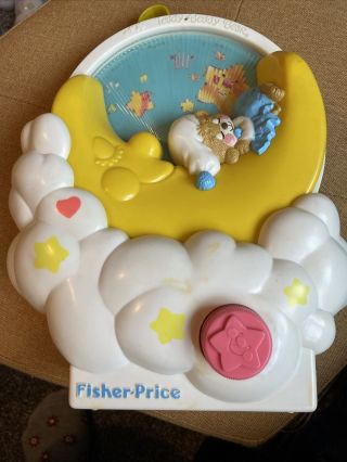 Teddy Beddy Bear Fisher Price Vintage 1985 Musical Toy Crib Baby Twinkle Star