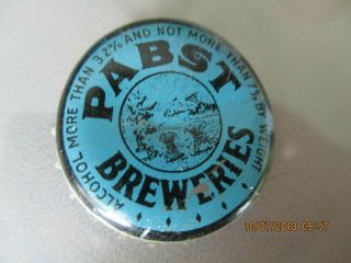 Vintage Blue Pabst Beer - Brewing Cork Bottle Cap Milwaukee Wi Rare