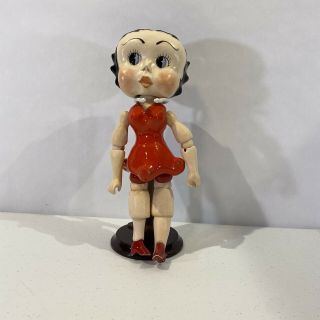 Vintage Betty Boop Porcelain Jointed 10.  5” Doll Very Old