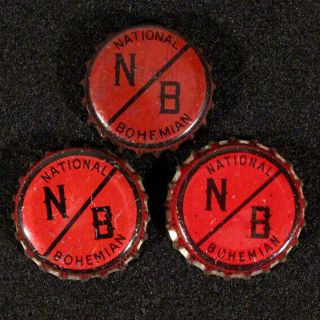 3 National Beer Nb Cork Bottle Caps Baltimore Maryland Natty Boh Bohemian Mister