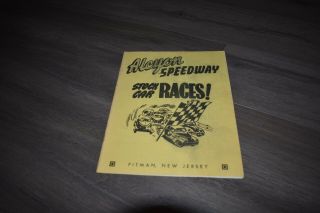 Alcyon Speedway Stock Car Races Program 1957 Pitman Nj