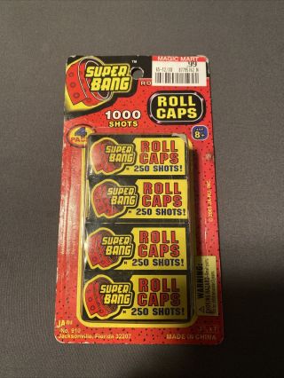 Vintage Bang Rolled 1000 Cap Toys 4 Rolls 250 Per Roll