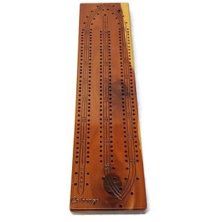 Cribbage Vintage Wood Made In Usa Luray Caverns Va Solid Pine Pegs Card Game