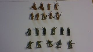 Marx Miniature Scale World War Ii British And German Figures Soldiers