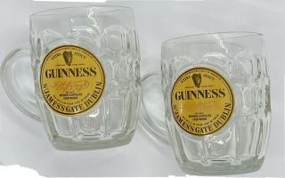 2 Guinness St James Gate Dublin Beer Mugs Dimpled